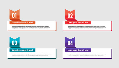 Poster - Set of colorful business infographic banner