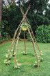 © Elisabeth Coelfen/Stocksy - Pole bean tipi with strawberries