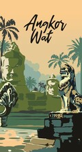 Vintage Travel Posters Of Angkor Wat And Cambodia - Siem Reap Forum