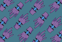 Pattern Of Purple Hands - Blue Bone Exposed