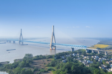 Poster - modern railway bridge landscape