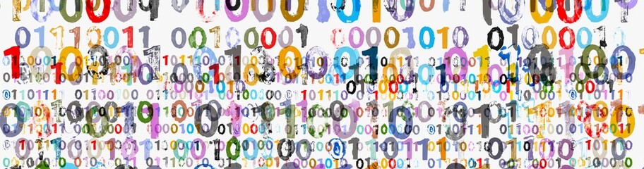 Wide Format Binary Code Illustration