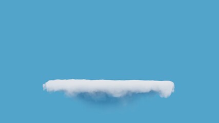 Fototapete - Abstract white fluffy cloud on blue sky background.Cloud shaped like podium and minimal product display background.3d rendering illustration.