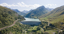 Water Dam Aerial View, Switzerland
