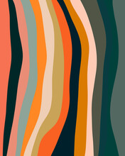 Bold Gently Curving Abstract Pattern 