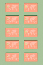 Vertical Image Of Pink Credit Cards