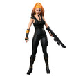 © Seeker Stock Art - Cyberpunk woman on isolated white background, 3D Illustration, 3D rendering