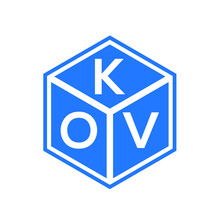 KOV Letter Logo Design On Black Background. KOV Creative Initials Letter Logo Concept. KOV Letter Design. 