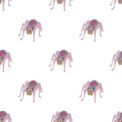 Poster - Spider pattern seamless background texture repeat wallpaper geometric vector