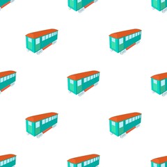 Poster - Retro wagon of the passenger train pattern seamless background texture repeat wallpaper geometric vector