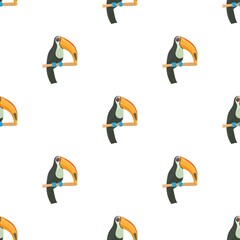 Poster - Toucan pattern seamless background texture repeat wallpaper geometric vector