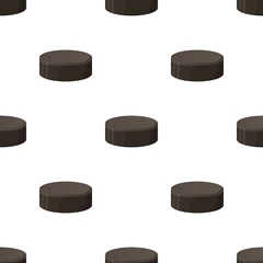 Poster - Hockey puck pattern seamless background texture repeat wallpaper geometric vector