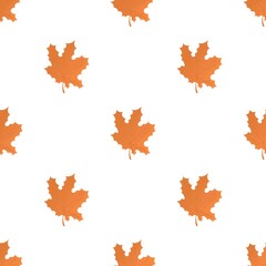 Poster - Maple leaf pattern seamless background texture repeat wallpaper geometric vector
