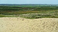 Sand Dunes At Nymindegab Beach A Lovely Sandy Beach On The North Sea. Nymindegab, South West Jutland, Denmark, Europe
