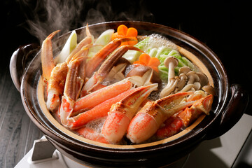 Sticker - ズワイガニのカニ鍋　Snow crab hot pot (Japanese style) 