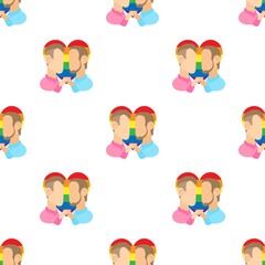 Sticker - Two men gay pattern seamless background texture repeat wallpaper geometric vector