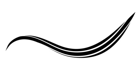 Wall Mural - Curved smooth lines in the form of a wave, wave smoothness logo