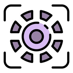 Poster - biometric authentication icon. outline biometric authentication vector icon color flat isolated