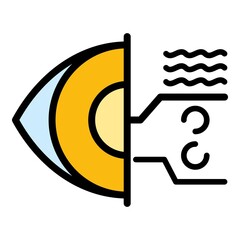Poster - eye security icon. outline eye security vector icon color flat isolated