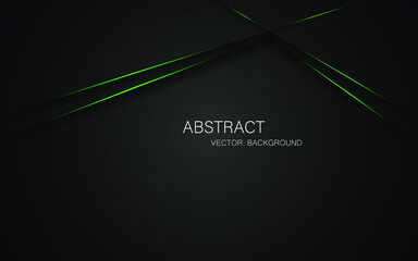 Aufkleber - Abstract modern green lines on black background with free space for design. modern technology innovation concept background
