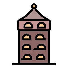Poster - riga tower icon. outline riga tower vector icon color flat isolated