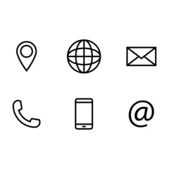 Sticker - Contact Us icon set