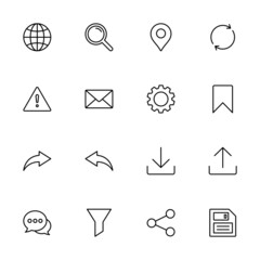 Poster - contact us icon set. web icon set. website set icon vector. for computer and mobile