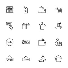 Poster - e commerce icon set vector, shopping icon set