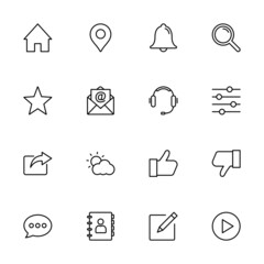 Poster - contact us icon set. web icon set. website set icon vector. for computer and mobile