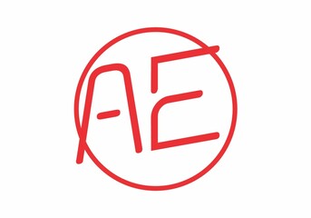 unique shape of ae initial letter