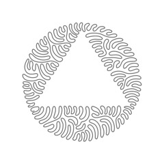 Poster - single continuous line drawing triangle icon. flat style. triangle logo icon for web site design, lo