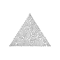 Poster - single one line drawing triangle icon on white background. flat style. triangle icon for your web si