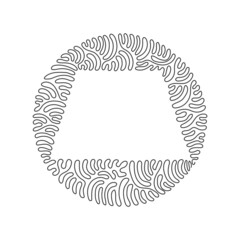 Poster - single continuous line drawing geometric shapes, trapezoid icon. simple line, outline vector 3d figu