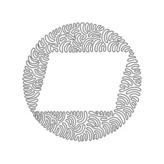 Poster - continuous one line drawing geometric shapes, parallelogram icon. simple line, outline vector 3d fig