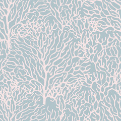 coral marine seamless pattern. gentle colors.