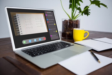 Poster - Class on video call on tablet screen