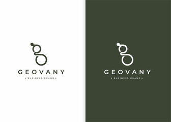 Canvas Print - Minimalist letter G logo design template