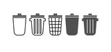 Fototapeta  - Kosz, śmieci, usunąć, odpadki, ikona, symbol, izolowany