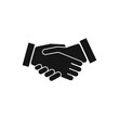 © NeffStudio31 - Silhouette style handshake. Collaboration and Commitment sign vector illustration