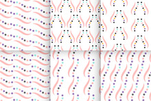 Polka Dot Geometric Seamless Pattern Design In Baby Boy Backgrounds.