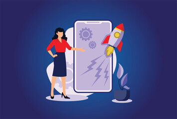 Poster - accelerated mobile pages illustration exclusive design inspiration