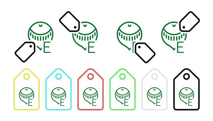 Poster - Vitamin, nut green vector icon in tag set illustration for ui and ux, website or mobile application