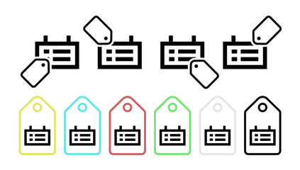 Poster - Appointment vector icon in tag set illustration for ui and ux, website or mobile application