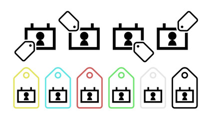 Poster - Speech vector icon in tag set illustration for ui and ux, website or mobile application