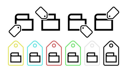 Poster - Purse vector icon in tag set illustration for ui and ux, website or mobile application