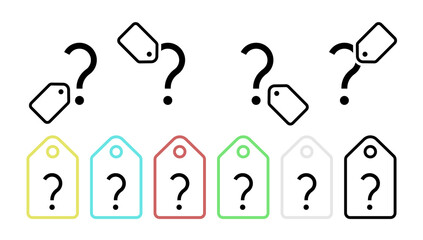 Poster - Question mark vector icon in tag set illustration for ui and ux, website or mobile application