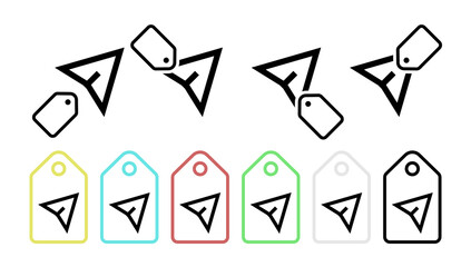Poster - Cursor vector icon in tag set illustration for ui and ux, website or mobile application