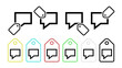 © Anar - Speech vector icon in tag set illustration for ui and ux, website or mobile application
