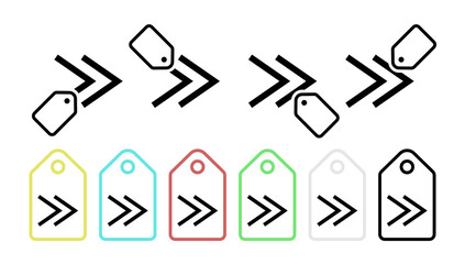 Poster - Rewind vector icon in tag set illustration for ui and ux, website or mobile application