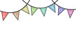 © Pakdeepoomin - Colorful flags with the words I love you used to decorate the festival. Colorful flag background for festive decoration. Vector illustration on a white background.